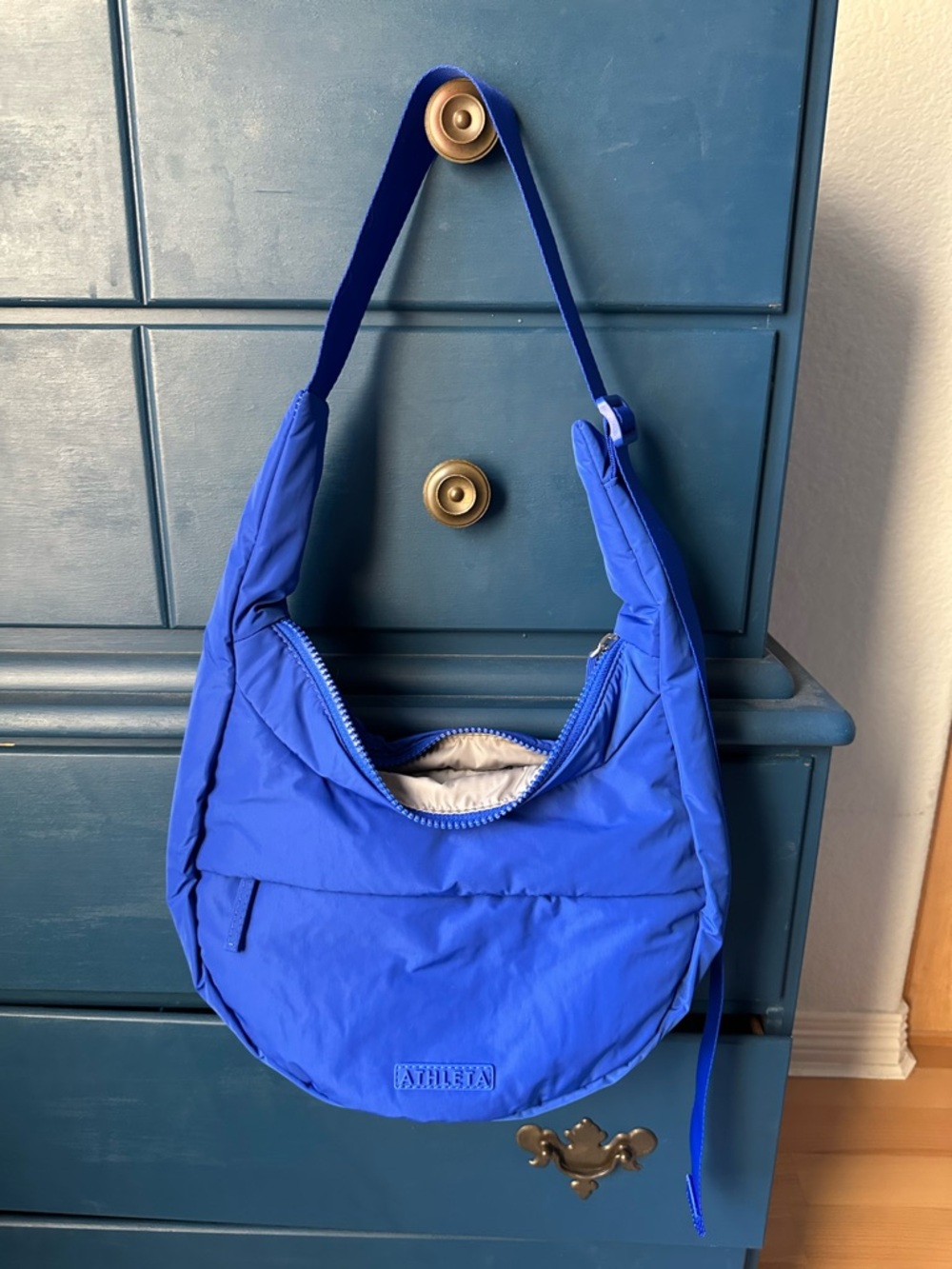 Athleta Bright Blue Crescent Shoulder Bag